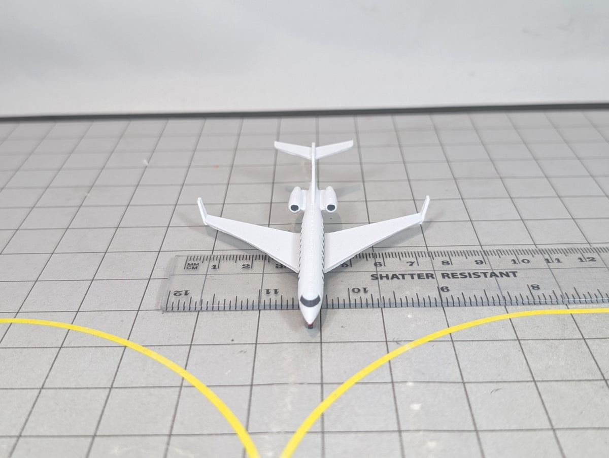 2x Gulfstream G700 Business Private Jet 1:400 Scale Models Airport Diorama