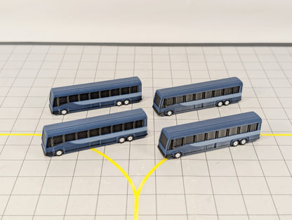 4x Greyhound Bus/Coach US style Airport GSE Vehicle Models 1:200 Scale Diorama