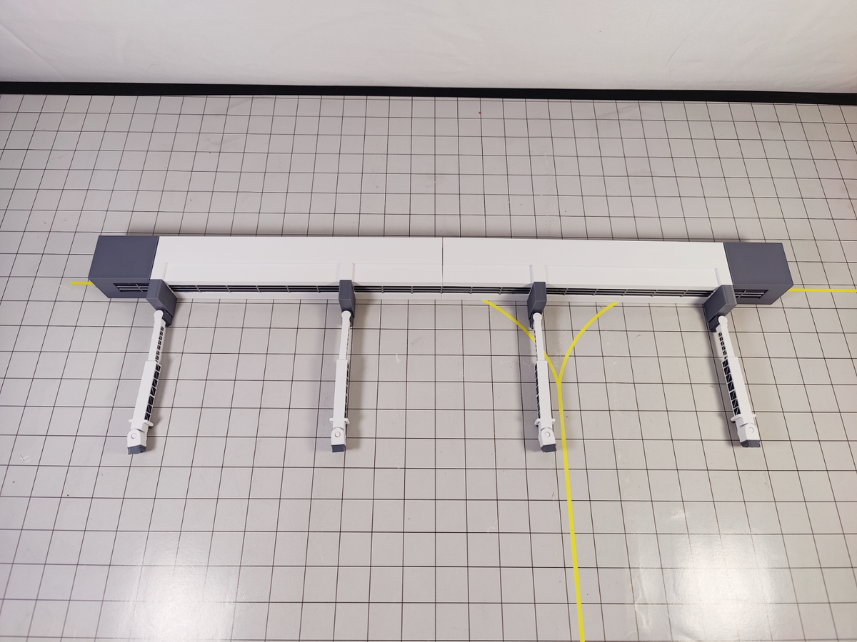Regional Airport Terminal Building + Extending Bridges Model 1:500 Scale Diorama
