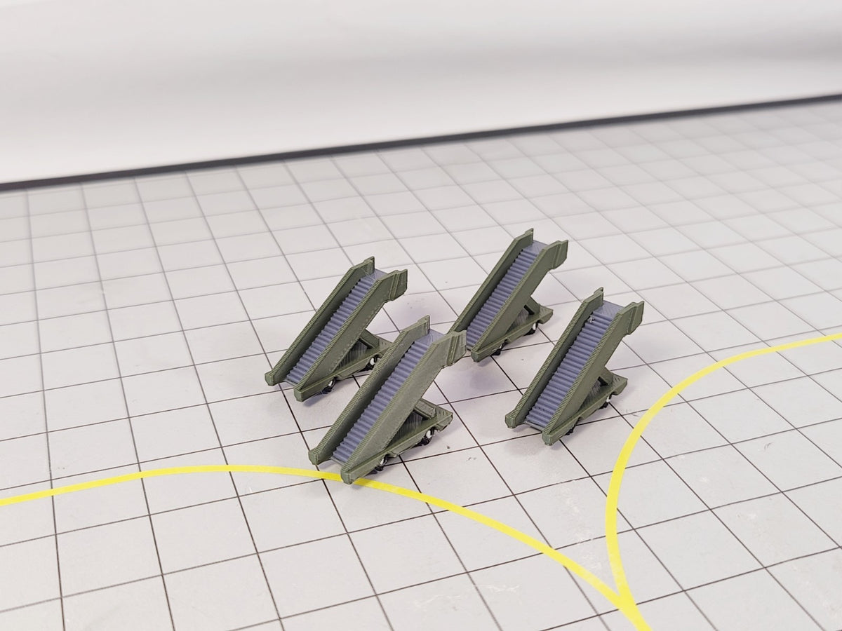 4x Narrowbody Aircraft Stairs Airport GSE Vehicles 1:200 Scale Diorama
