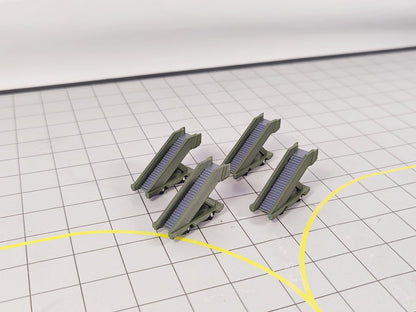 4x Narrowbody Aircraft Stairs Airport GSE Vehicles 1:200 Scale Diorama