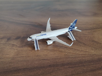 10x Narrowbody Aircraft Stairs Airport GSE Vehicles 1:400 Scale Diorama