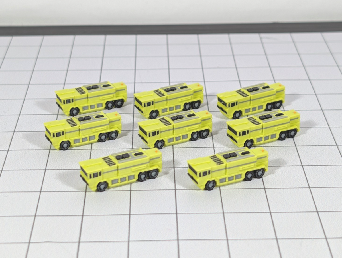 Airport Fire Truck (x8) US Style GSE Vehicles 1:400 Scale Aircraft Scenery