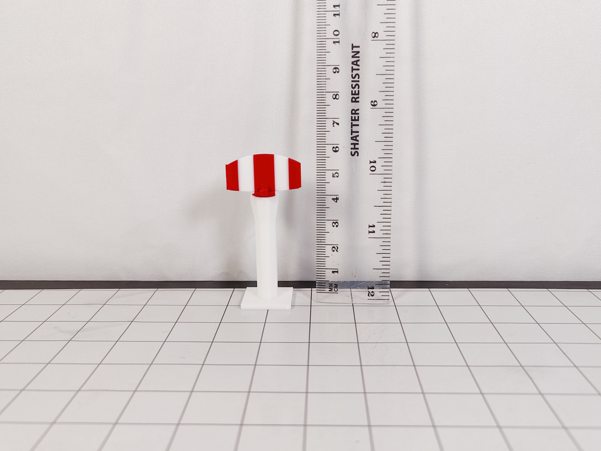 2x Red & White Small Airport Radar Towers Aircraft Building Models 1:400 Scale