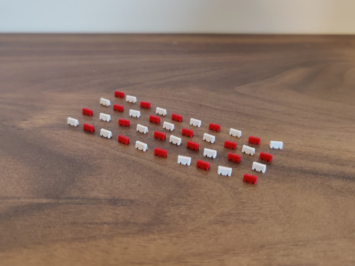100x Red & White Airport Block Fences Aircraft Taxiway/Apron Models 1:400 Scale