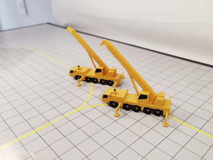 2x Crane Truck Airport Construction Site GSE Vehicle Scenery Models 1:200 Scale