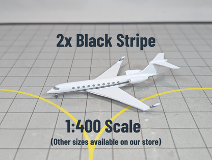 2x Gulfstream G700 Business Private Jet 1:400 Scale Models Airport Diorama