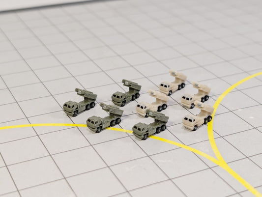 Military HIMARS Missile Launch Trucks (x8) Airport GSE Vehicles 1:500 Scale