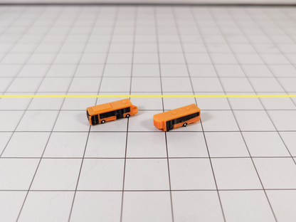 5x Airport Car Park Articulated Bendy Buses GSE 1:400 Scale Vehicle Models
