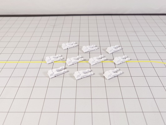 10x Airport Tugs/Tractor GSE Ground Service Equipment Models 1:400 Scale Diorama (Blank)