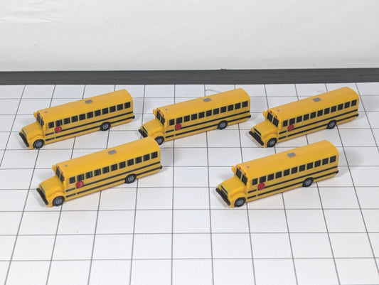 School Bus US Style (x5) Airport GSE Vehicles 1:200 Scale Aircraft Scenery