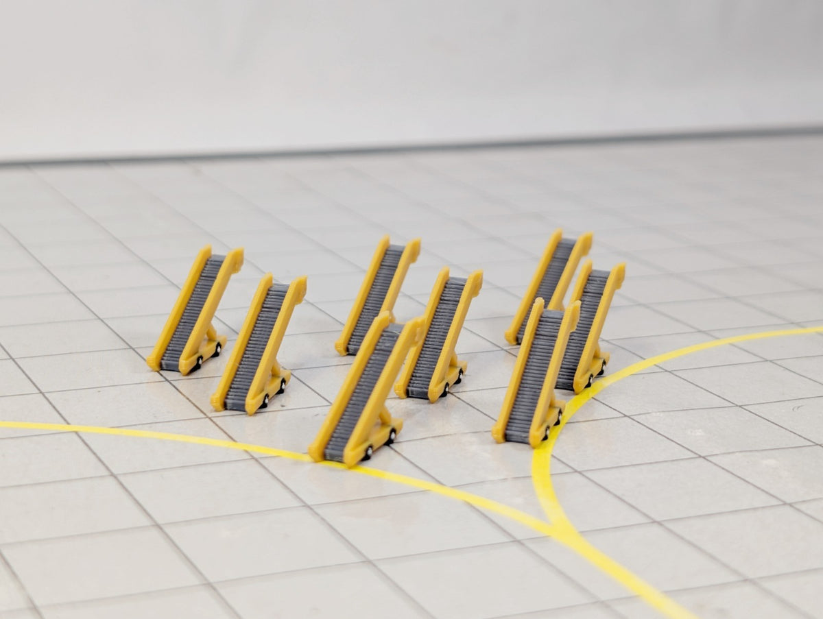 10x Widebody Aircraft Stairs Airport GSE Vehicles 1:400 Scale Diorama
