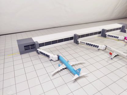 Regional Airport Terminal Building + Extending Bridges Model 1:500 Scale Diorama