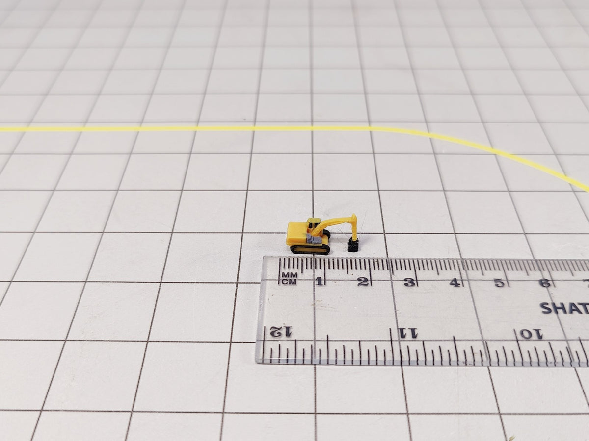 8x Excavator Diggers Airport Construction Site GSE Vehicle Models 1:500 Scale