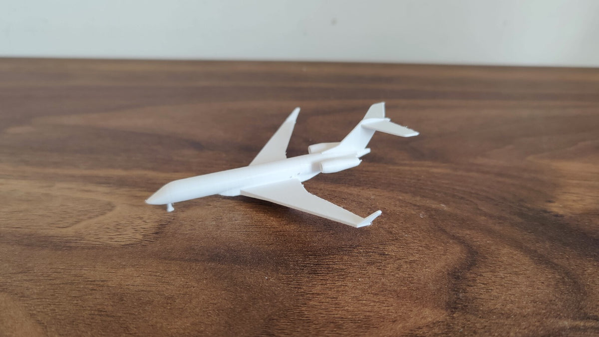 2x Bombardier Global 7500 Business Private Jet Model Scenery Diorama 1:400 Scale (Blank)