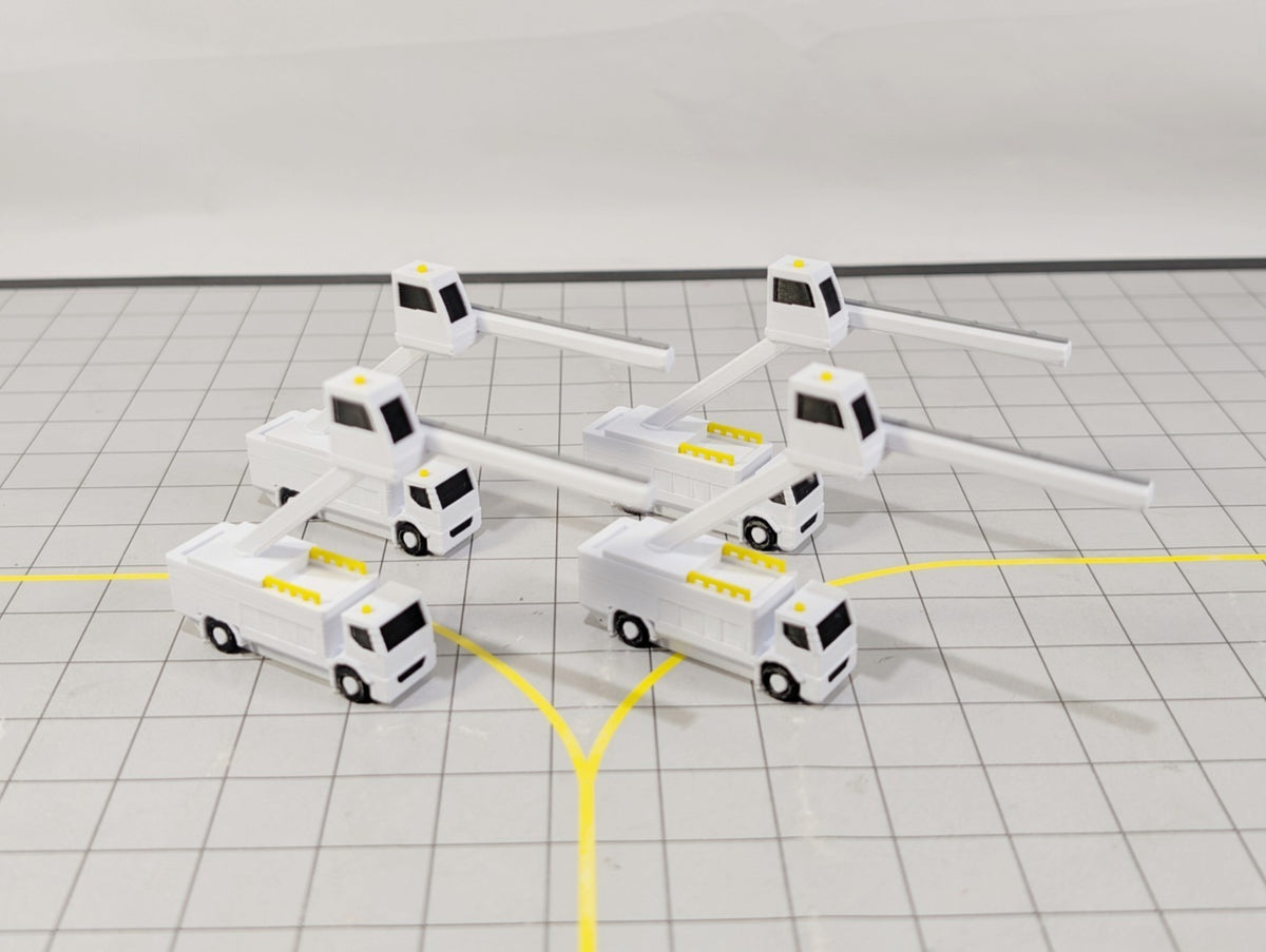 Aircraft De-icing Trucks (x4) Airport GSE Vehicles Diorama Scenery 1:200 Scale