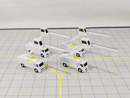 Aircraft De-icing Trucks (x4) Airport GSE Vehicles Diorama Scenery 1:200 Scale
