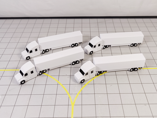 4x Trucks US style (Rotating) Airport GSE Service Vehicles 1:200 Scale Diorama