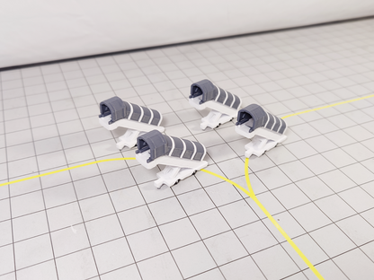 4x Widebody Covered Aircraft Stairs Airport GSE Models 1:200 Scale Diorama