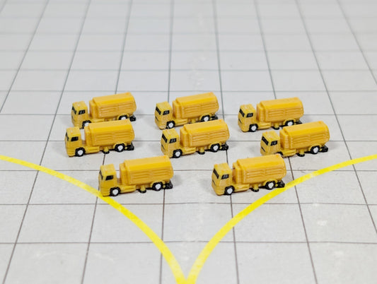8x Airport Sweeper GSE Trucks Airport Vehicles 1:500 Scale Diorama