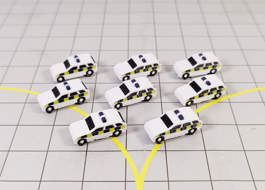 8x Police Cars 4x4 Airport/Aircraft Vehicles Scenery GSE Models 1:200 Scale