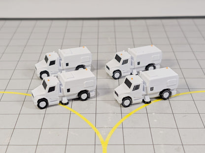 4x Airport Sweeper GSE Trucks Airport Vehicles 1:200 Scale Diorama