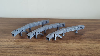 3x Widebody Air Jet Bridge Gates Grey/White/Black 1:400 Scale Airport Diorama