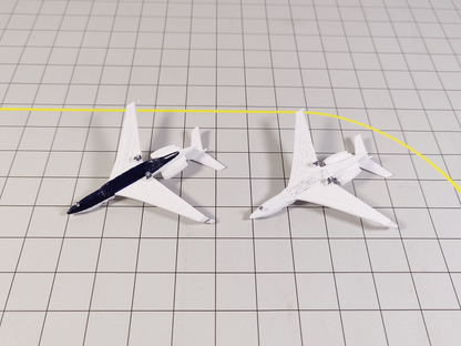 2x Gulfstream G650 Business Private Jet Models Painted Liveries 1:400 Scale