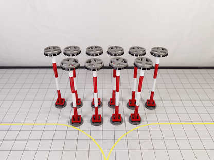 Airport Floodlights x10 Red/White Lights Building Models 1:200 Scale Diorama