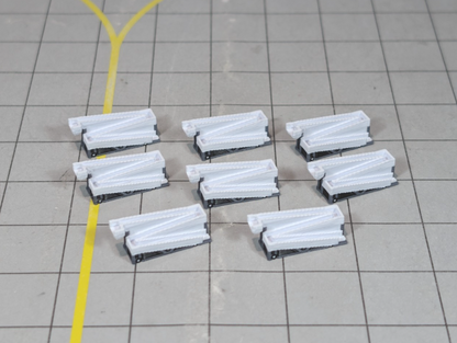 Aircraft GSE Boarding Ramps (x8) Airport Passenger Ramp Models 1:500 Diorama