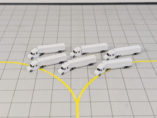 6x Trucks US style (Rotating) Airport GSE Service Vehicles 1:500 Scale Diorama