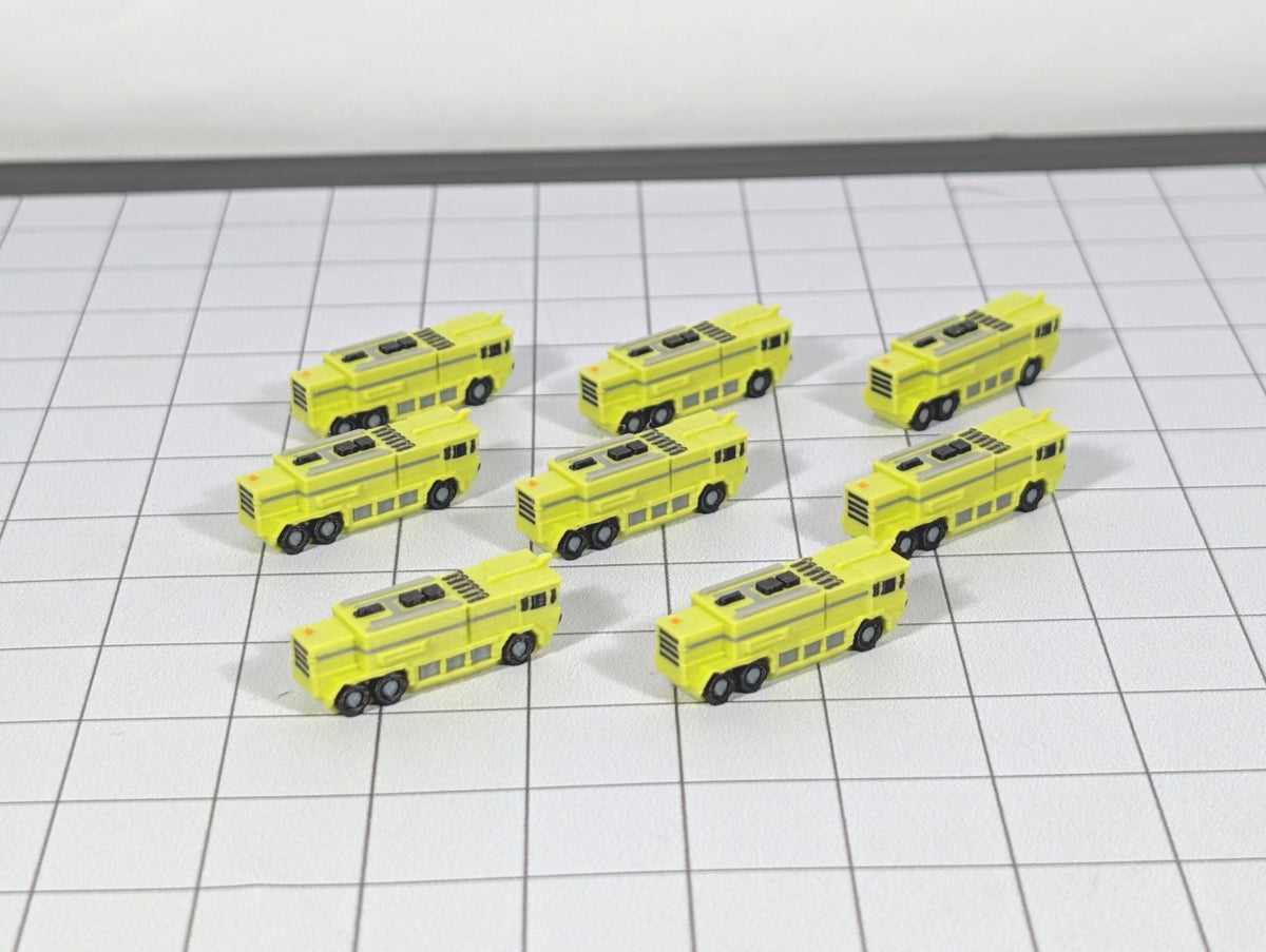 Airport Fire Truck (x8) US Style GSE Vehicles 1:400 Scale Aircraft Scenery