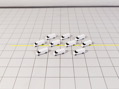 10x Courier Sprinter Vans Cargo Airport Aircraft Vehicles 1:400 Scale