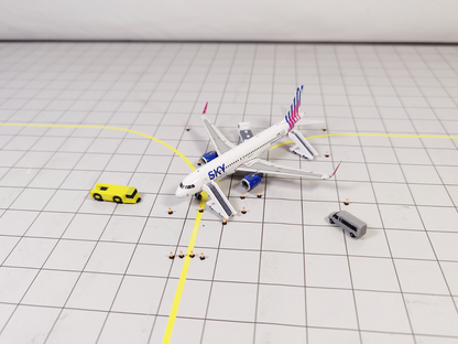 100x Orange/White Traffic Cones Airport Stand GSE Models 1:500 Scale Diorama