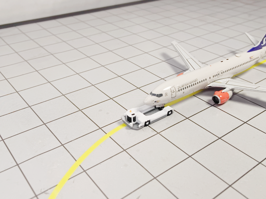 8x Narrowbody Aircraft Pushback Tugs Airport GSE White Vehicle Model 1:400 Scale
