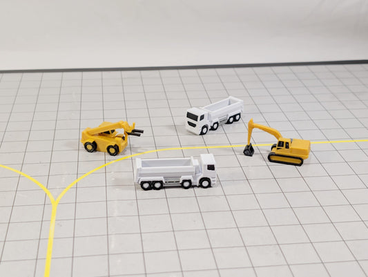 Tipper Truck (x4) Airport Construction GSE Vehicles 1:200 Scale Scenery Diorama