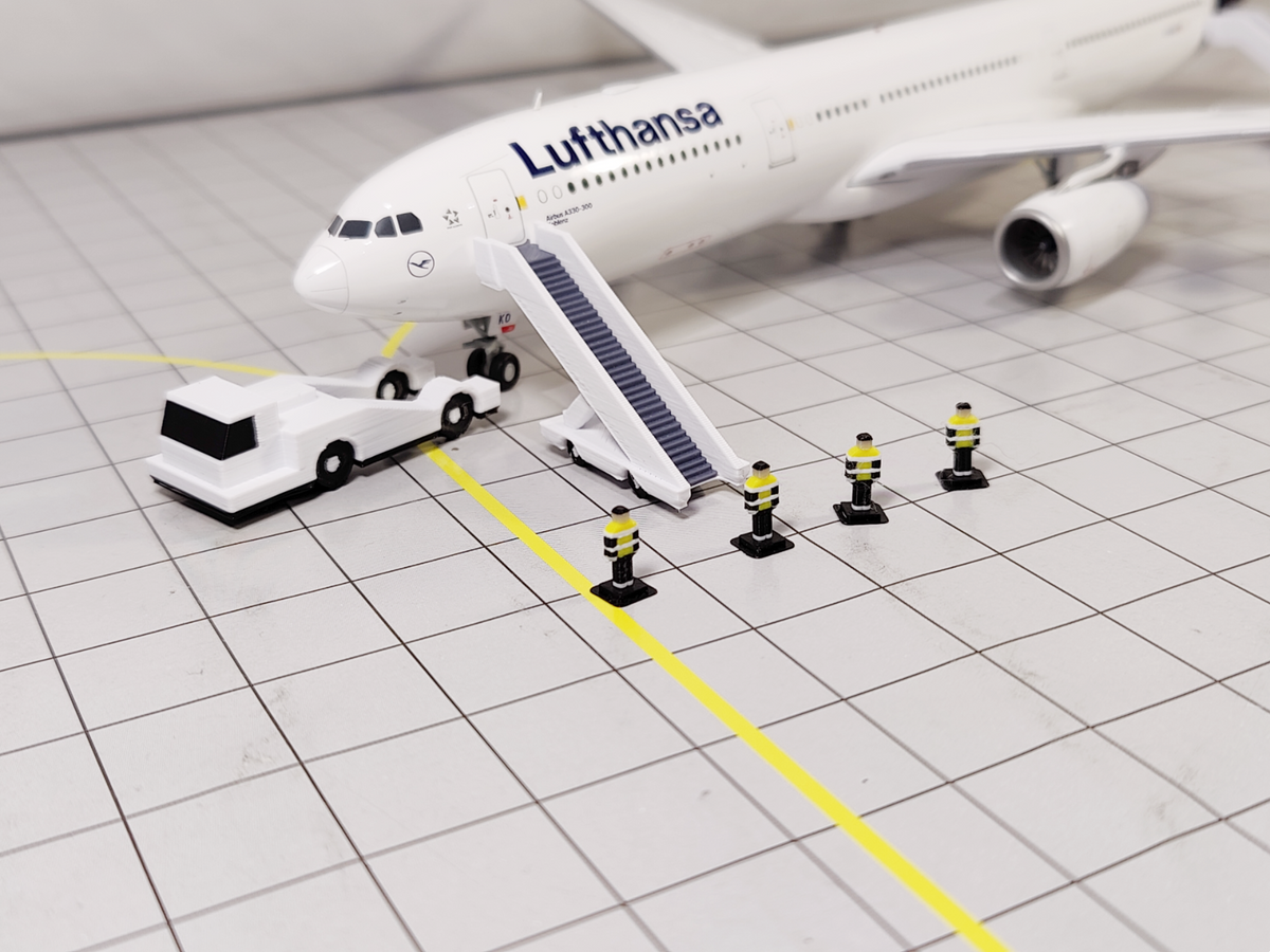 20x Airport Ground Crew/Staff People 1:200 Scale Diorama Aircraft GSE Models