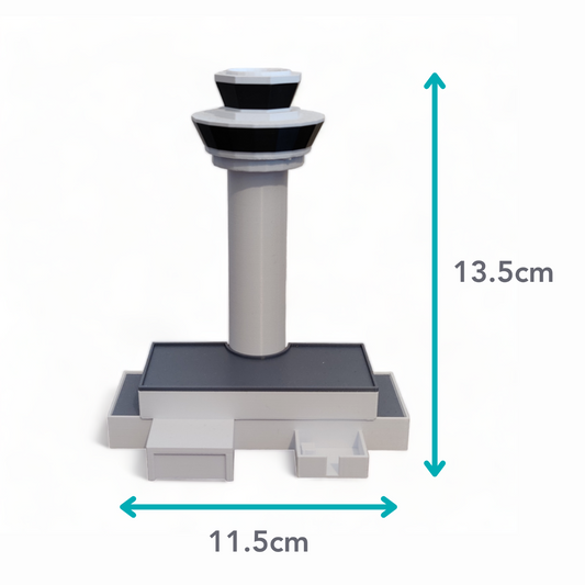 Airport ATC Air Traffic Control Tower Diorama Model 1:400 Scale White Stansted