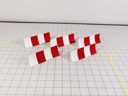 20x Aircraft Jet Blast Fences Airport Taxiway Models 1:200 Scale Diorama