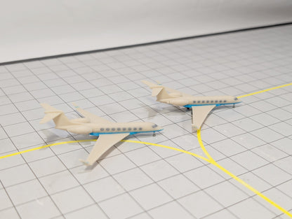 2x Gulfstream G650 Business Private Jet Models Painted Liveries 1:400 Scale