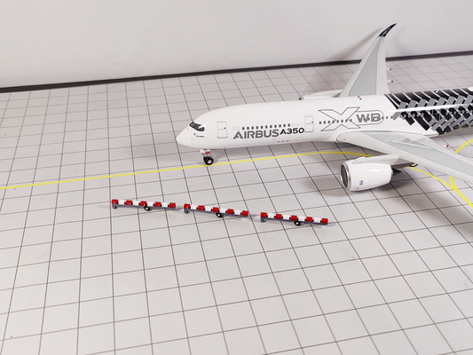 10x Wheeled Airport Road/Taxiway Barrier Aircraft GSE Models 1:200 Scale Diorama