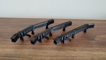 3x Widebody Air Jet Bridge Gates Grey/White/Black 1:400 Scale Airport Diorama