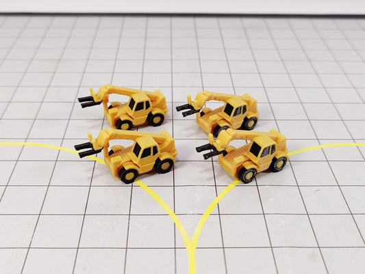 Telehandler Fork Lift (x4) Airport Construction/Cargo GSE Vehicles 1:200 Scale
