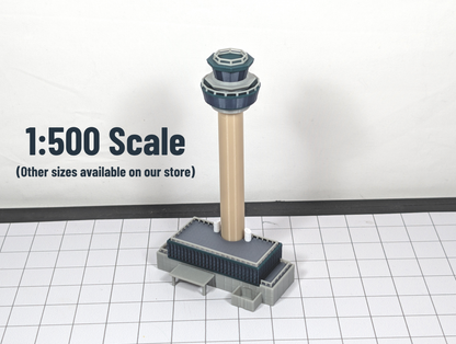 London Stansted Airport ATC Air Traffic Control Tower 1:500 Scale Building Model