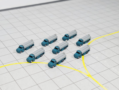 8x REFUELLING FUEL TRUCKS US Style Airport GSE Service Vehicles 1:400 Scale - Limited Edition