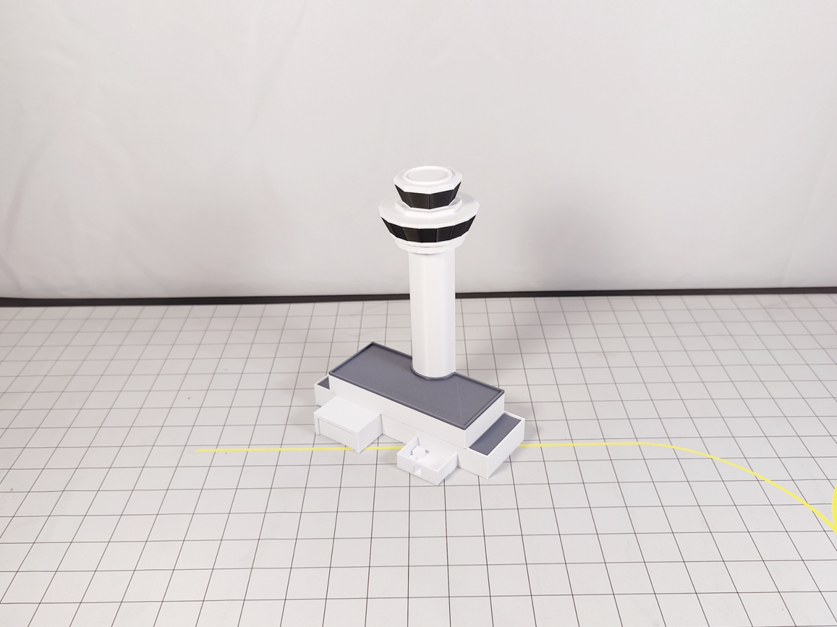 Airport ATC Air Traffic Control Tower Diorama Model 1:400 Scale White Stansted