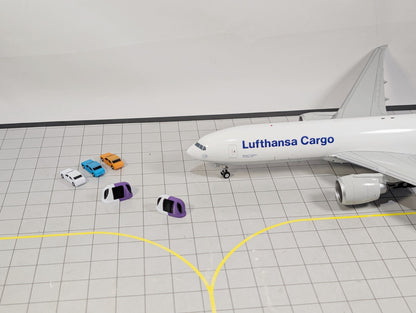 Heathrow T5 Car Park Pods (x6) Airport GSE Vehicles 1:200 Scale Scenery Diorama