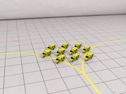 10x Ambulances Airport Emergency Vehicles Scenery GSE Models 1:500 Scale Diorama