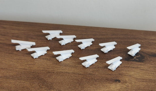 10x Wide Body Belt Loaders GSE Airport Equipment Models 1:400 Scale Diorama (Blank)