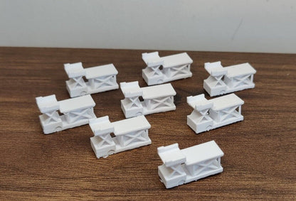 8x Cargo ULD Container High Loader Lift GSE Airport Vehicle Models 1:400 Diorama (Blank)